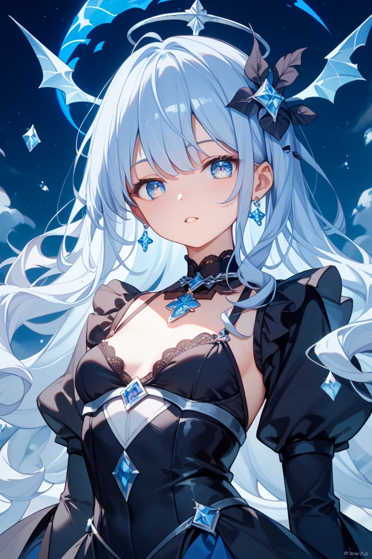 silber hair,butterflys,long whitr hair,white wedding gown,8k wallpaper,detailedbackground,Highest high resolution,deep v big breasts,Hair covers one eye,Bandeau wedding dress,chies,White rose,tight-fitting,chies,In the daytime,