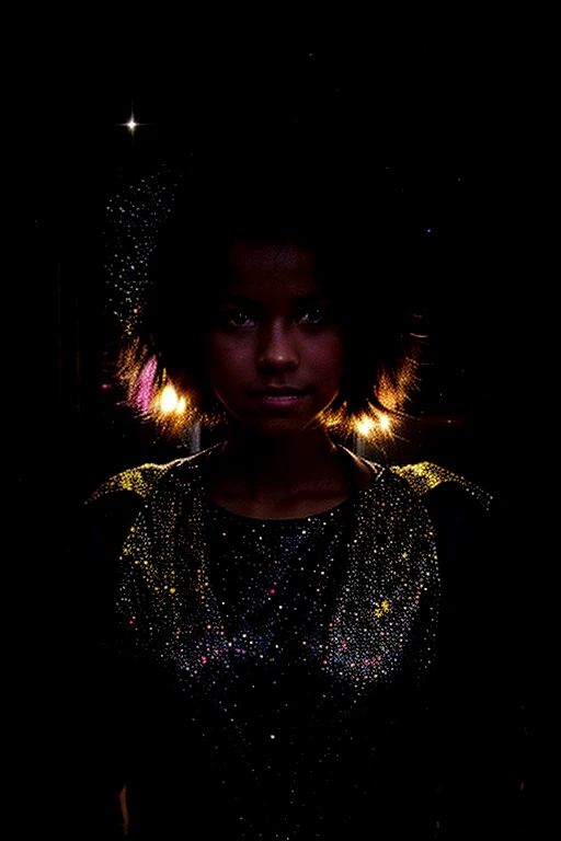 analog photographic highly detailed cinematic of a ghost beautiful ((drsk skinned)) African woman inside an apartment, hyperdetailed, ominous, ethereal, dramatic lighting, soft contrast, faded, by gregory crewdson