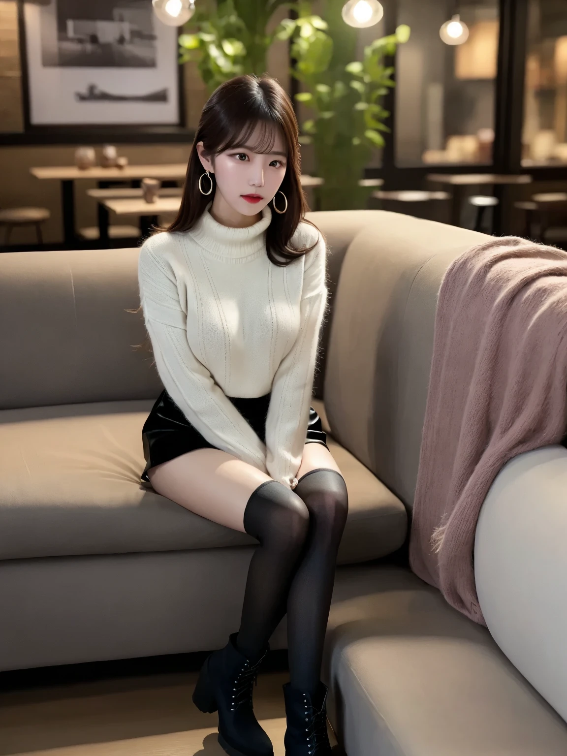 ulzzang-6500-v1.1, (RAW Photos:1.2), (Realistic Photo), Beautiful girl with attention to detail, (Realistic:1.4), Beautiful eye and face with High Detail, Beautiful eye with High Detail, Japanese , , (Ultra Realistic Pantyhose:1.2), No shoes, Sitting in a chair, (Ultra Realistic pantyhose:1. 2), No shoes, Toes, Sitting in a chair, Huge file sizes, High resolution, very detailed, Highest quality, [masterpiece:1. 6], figure, very detailed, Hmph, detailed, Highest quality, 8k wallpaper, Cinema Lighting, One Girl, 17 years old, Perfect figure, タレeyeかわいい, 大きく美しいeye, eye , (( masterpiece)), Highest quality, 1 Girl, Eyeshadow, ((Full Body Shot:1.15)),.
