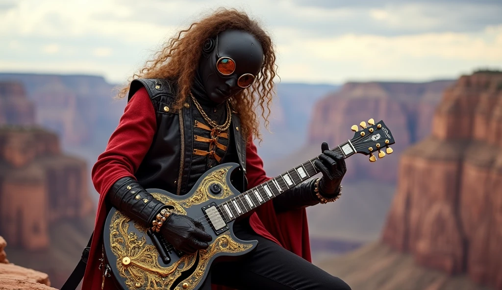 1 male,close up shot,focus on men,moderately muscular,The man is a guitarist and vocalist in a rock band.,neutral black short hair,the man is facing forward,A man is playing a black electric guitar,(masculine face),The man looks like he's half yellow and half white.,((Singing as if screaming: 1.3)),photoreal,Black rock musician costume details,angry face,suffering,sorrow,anatomically correct,(masterpiece:1.3),(highest quality:1.4),(ultra detailed:1.5),High resolution,extremely detailed,unity 8k wallpaper,draw artistic background,(Draws an abstract and decadent image in the dark,with a large number of gray skeletons and colorful musical notes),(Please vary the size of the notes to create a sense of perspective),beautiful light and shadow,This image is a rock music poster,Please draw the man carefully and intricately.,dark fantasy,intricate details,unbelievably absurd,energetic,rock,cool,punk rock or hardcore music,concert venue lighting,BREAK,Black rock musician costume details,(masterpiece:1.3),(highest quality:1.4),(ultra detailed:1.5)