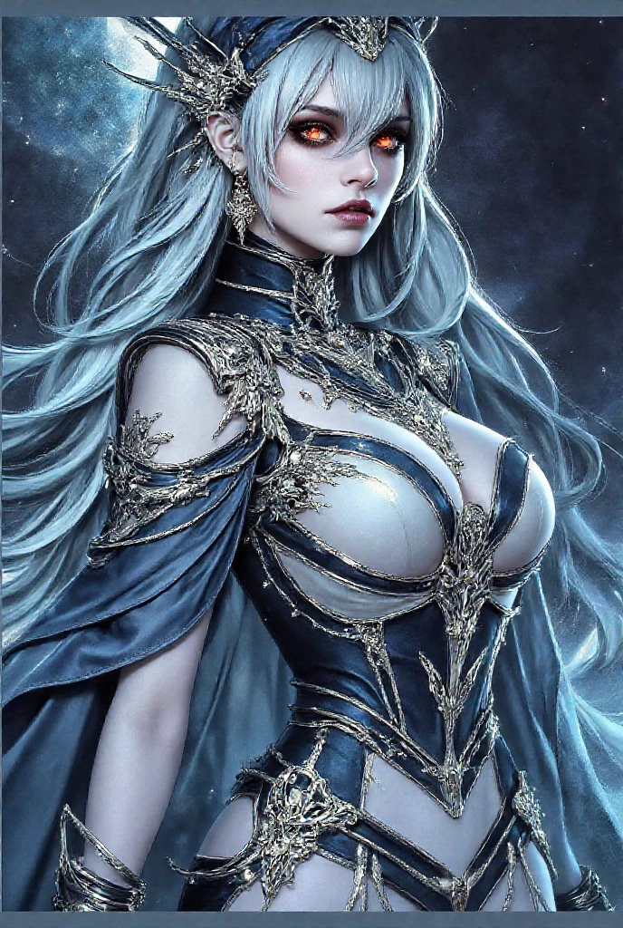 a close up of a woman with blue hair wearing a black dress, seductive cyberpunk dark fantasy, gothic fantasy art, epic exquisite character art, fantasy outfit, dark fantasy style art, stunning character art, dark fantasy character design, dark fantasy art, fantasy character art, a beautiful sorceress, succubus | medieval, beautiful necromancer, gothic fantasy