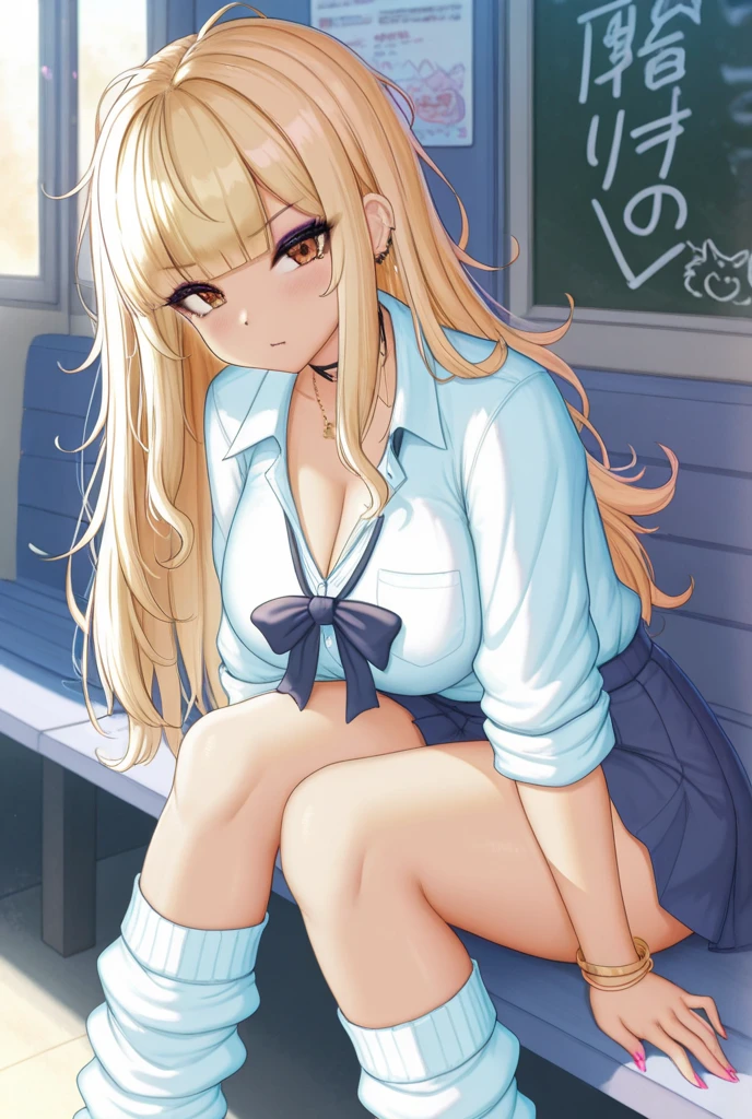 masterpiece, best quality, 1girl, long hair, bored, sitting, feet up, soles, forest 1girl, bangs, choker, necktie, ear piercing, masterpiece, best quality, 1girl, long hair, bored, sitting, feet up, soles, forest <feetPoseAnime_v11:0.6，eyebrows visible through hair, grin, gyaru, jewelry, kogal, long hair, looking at viewer, loose necktie, necktie, piercing, plaid, （比基尼），red eyes, ring, smile, solo, white shirt, 樱花树下，樱花盛开，nsfw，清澈见底湖水旁，金发，渐变头发，皎洁的月光，（美丽的夜晚）粉色乳晕，露出三角内裤，全身湿透，（两侧马尾辫），night（粉发），双马尾辫