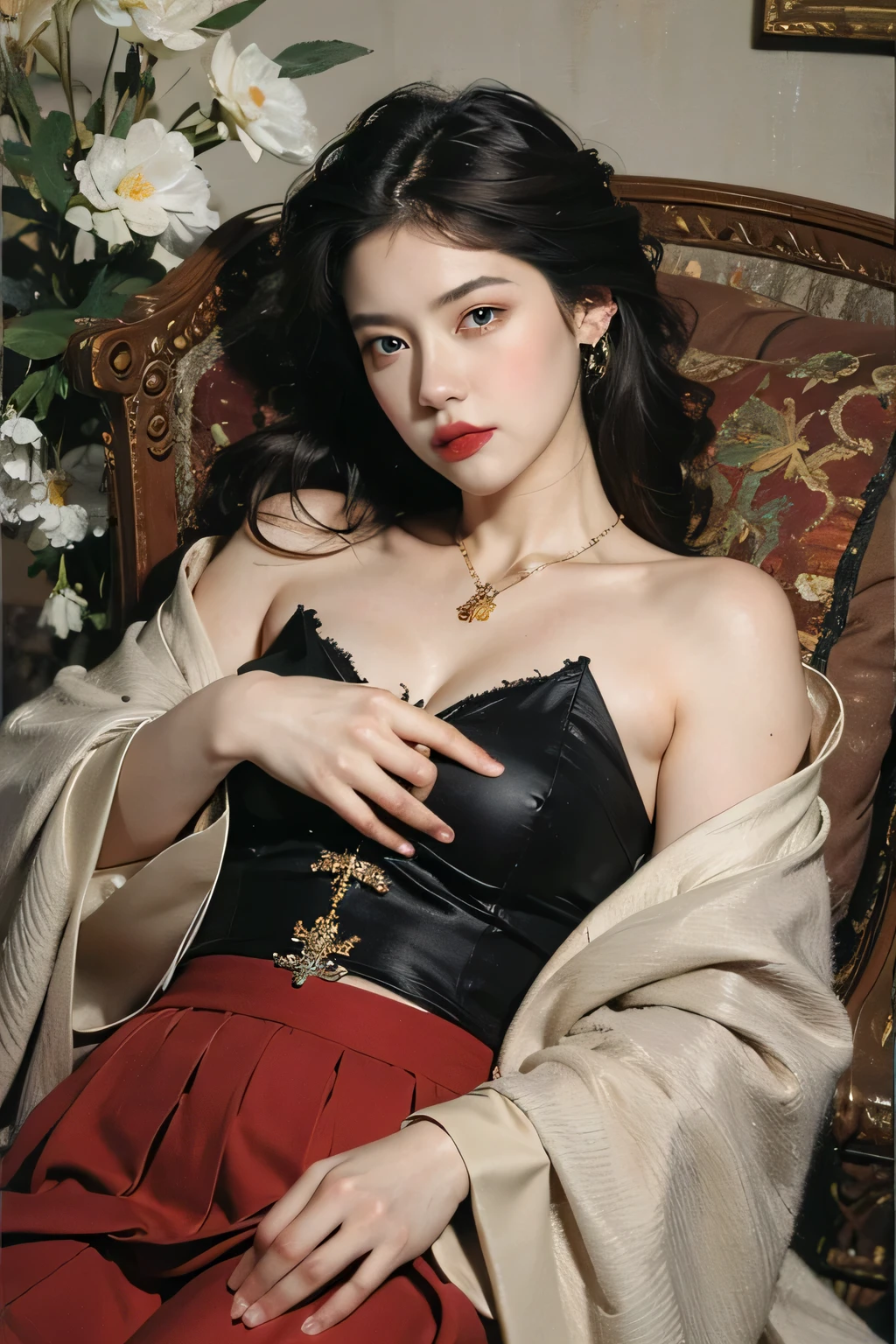 Detailed image quality,Witch Pandora,wing, Succubus Theme,堕落Angel,Excellent,scary,Secret Terror,Tentacles,With eyes,Uncanny Valley Effect,Beast Blood Moon,skeleton,vampire,Hellfire,Dark Queen,Angel,magician magic witch,16岁Angel,Eyes are blue(Pupils as deep as the starry sky),Gorgeous tattoo designs all over the body,Surreal photos(8K picture quality,Rich in details),Dark eyeshadow,Sexy thick lips(Red lipstick),Tattoo designs on body,Dark Queen,Light Armor,breasts symmetrical