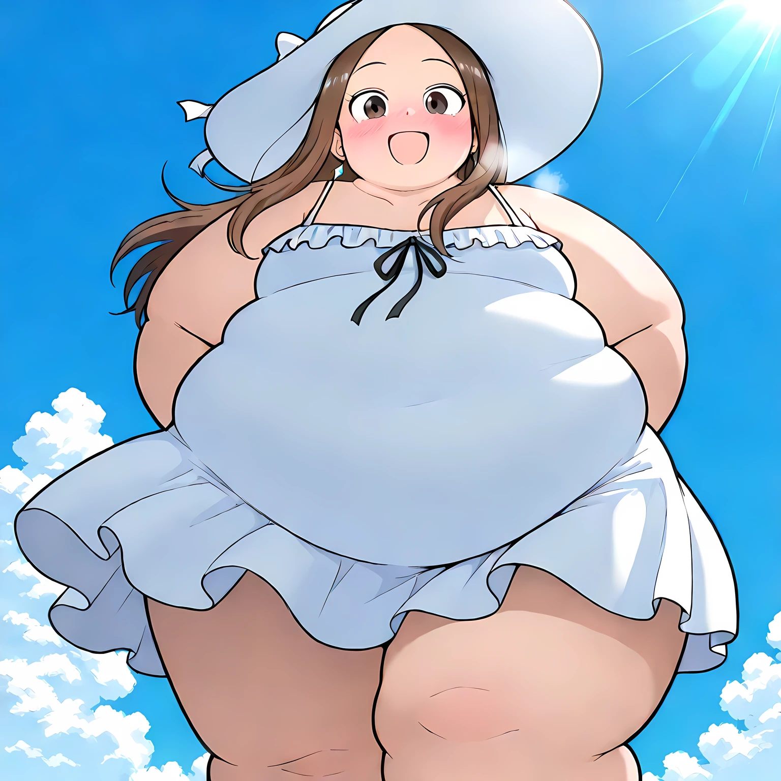 bikini,Big Breasts,Pregnant women,Pregnant belly,Multiple births,Red hair,Twin tails