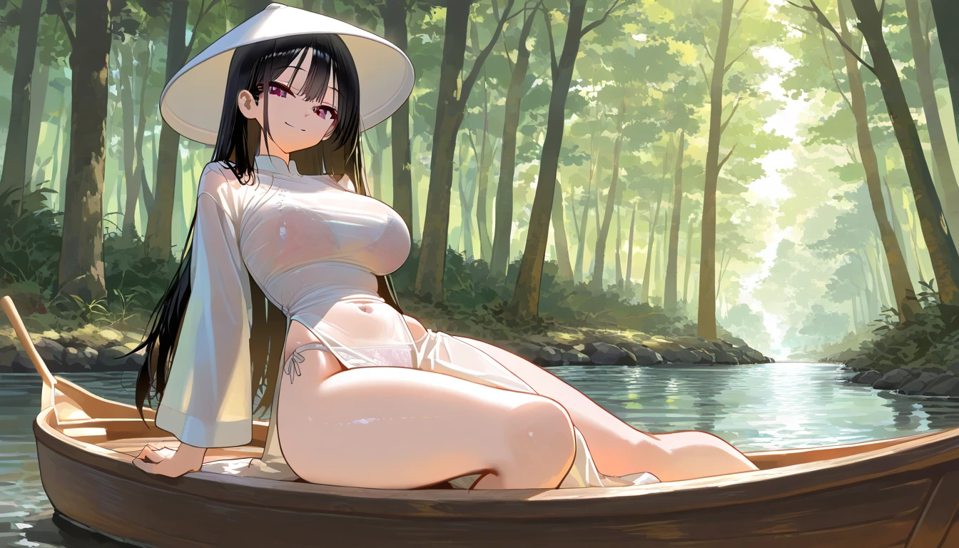 woman、Completely naked、Black Hair、Bright Red Eyes、A white headband measuring 8cm in height、Huge breasts、Nipples、woman器、Panting、Open your mouth、Sticking out tongue、My face is wet with white fluid、Dripping saliva、woman器から白い液が流れる、Nipplesが勃起する、Nipplesから白い液が出る、crawl on all fours on the floor、in the forest