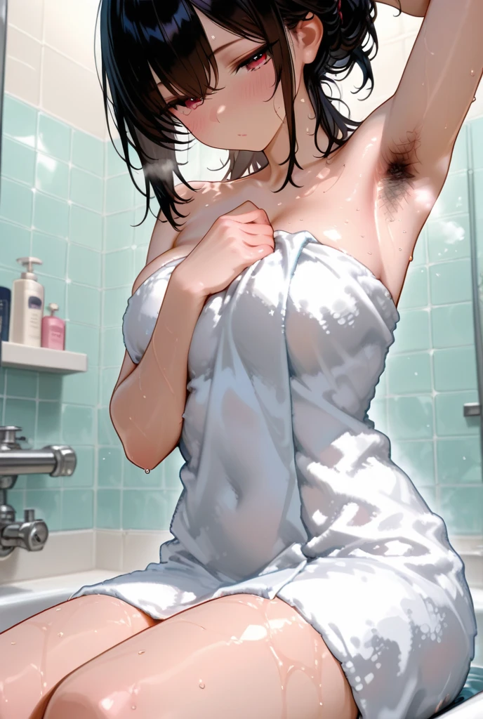 (masterpiece, best quality:1.2), 1 woman, alone,standing_split, , (((armpits are visible))), (((body wet with semen))), , ((breast exposure)), upper body naked, (((large and erect nipples))),. ((looking at viewer)),(Very slender waist),Extremely slim waist, short height,
(Yuuki Mikan), (ponytail hair),((( show me your pussy))), (((Wide open pussy))), ((latex thigh high socks)), Glowing skin that shines like latex, (((peeing))), (((Semen all over the body))), Steam is coming out of my body...., (((Bukkake))), (((All bodies are visible on screen...))), (small body),(((Ahegao))), The background is an empty white space, ((Lori, 12 years old)), (Slander)