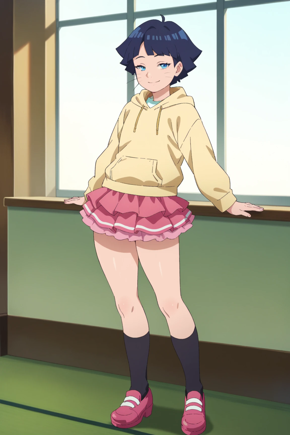 (masterpiece, highest quality: 1.2), alone, 1 girl, alone, ,,((Cotton panties with crotch)),blush,Sailor suit,blazer,your heather, smile, Mouth closed, View your viewers, Long black hair, head band, Earrings, Big Breasts, Medium Waist, Medium Hips, wide thighs, Embarrassing, Charm, smiling with her Mouth closed, Good move.., Excellent anatomy, ((Cotton panties with crotch)),classroom,,Sailor suit,blazer,skirt, (((skirtめくり, I can see your pants))),