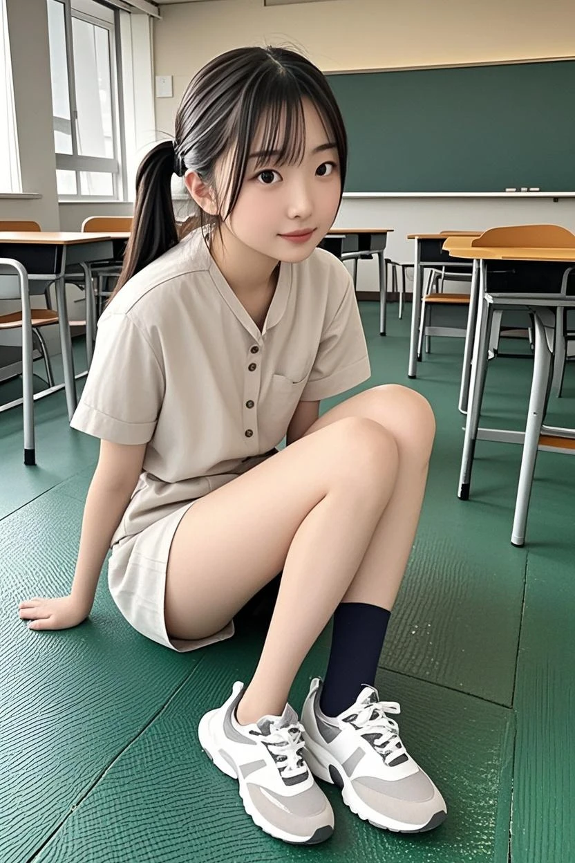 lora:baggysocksplain　High school girls