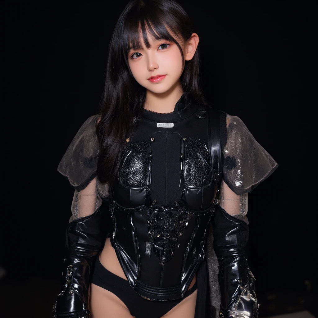 (1girl:1.3), Solo, __body-parts__, Kim Ji-ni Jennie Face, Marvel Style, Hero Characters, Future Battleship, Ruins Breakage, Laser, Full Body Shot, Mech Top, Leather Pants and Shorts, Motorcycle, Gray and Black Tone, 8K Resolution Image, Intricate Symmetry Details. The whole picture is invincible and heroic, mainly a complete picture of a woman standing all over her body, with smooth movements and a confident expression