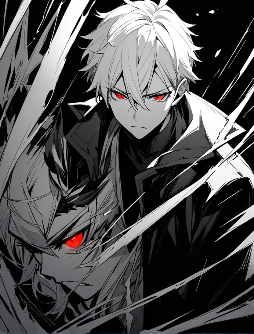 Brutal demon young man