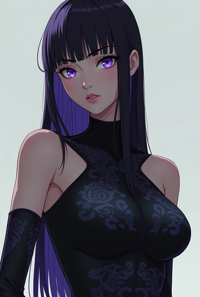 vector image, vibrant colours, smooth gradation, best quality, masterpiece, absurdres, ((isolated)), (dark black background), (detailed face and eyes:1.2), smirking, detailed beautiful eyes, eyelashes, glossy full lips, sensual, volumetric lights, medium shot, ((half body shot)), bursting out breasts, busty, full cleavage, curvaceous, (((11yo))), thin tight satin dress, (((purple tinted lighting)))