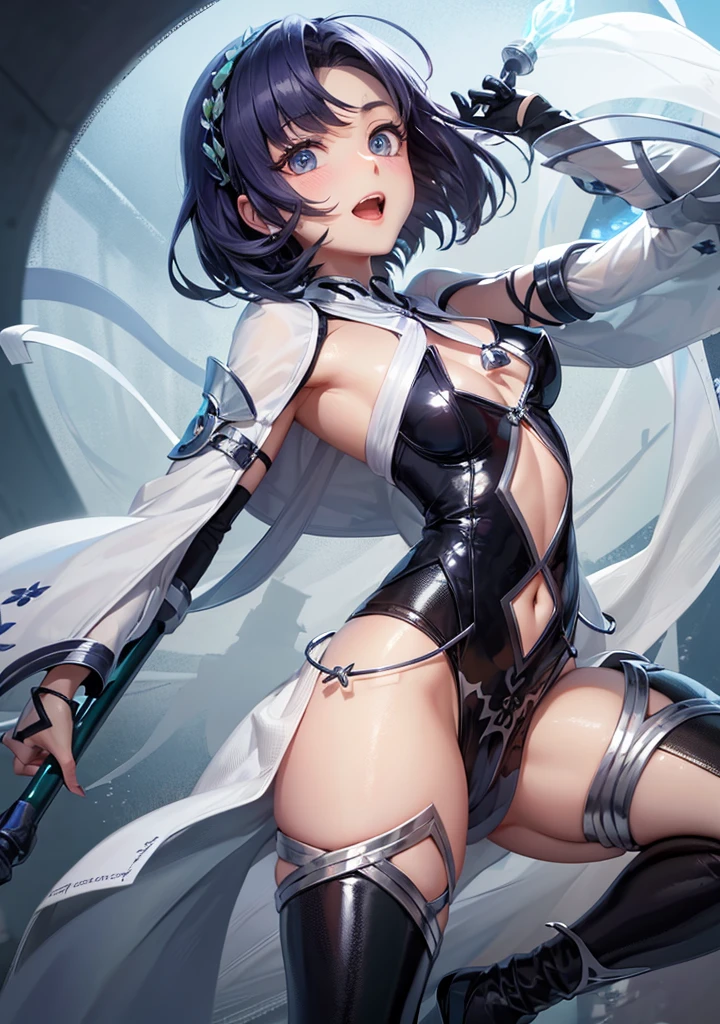 Yelan Genshin Impact, Iwhole body, (NSTDA.:1.2), (10, beste-Qualit, master-piece: 1.4), ultra-high resolution, (lifelike, photorealistic portrait: 1.48), 20 age, Cute Girl, (Look neatly through the bikini:1.11), Famous Japanese actors, Beautiful breasts, Blue Eyes, Head tilt, cowboy shot, from the side, looking at the audience, expressionless, Beautiful lake, Zeiss 150mm F/ 2.8 Hasselblad, Whole body, foot, Ultra-Wide Angle