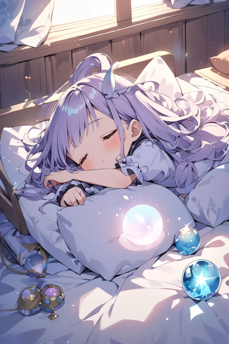 Highest quality, masterpiece, Ultra-high resolution, Surrealism, room, Empty bed with sleeping baby