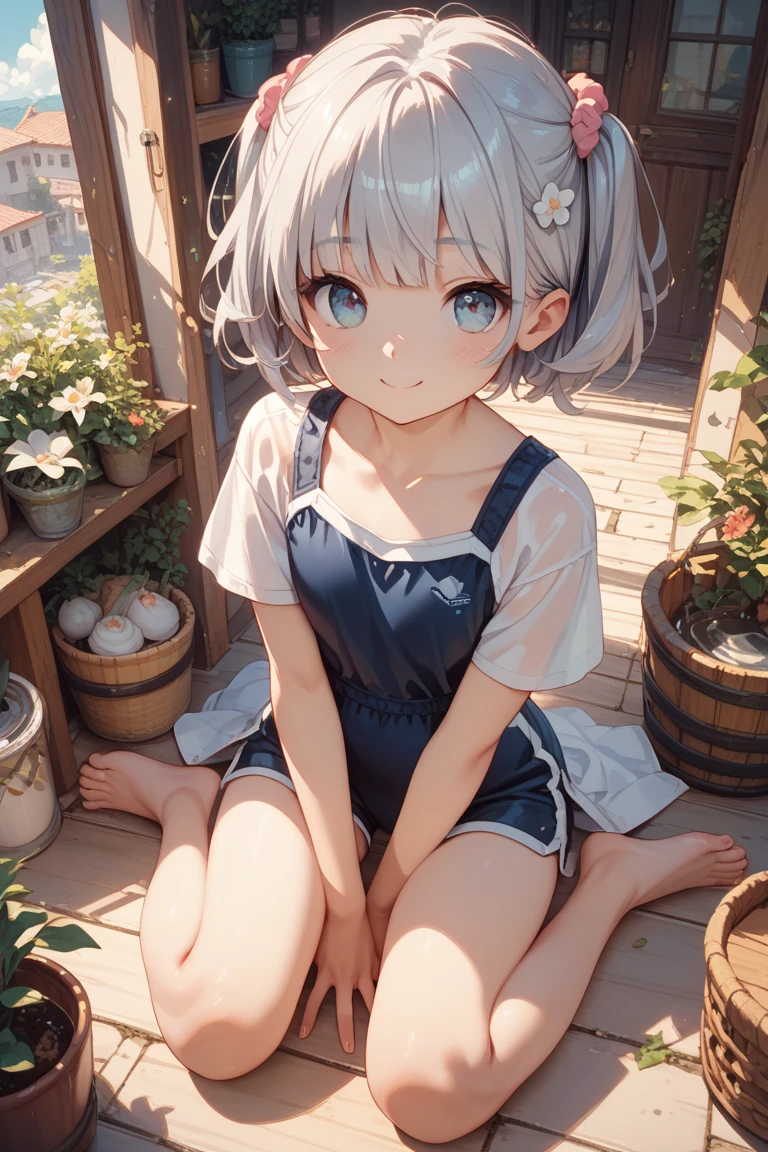 (superflat, flat shading, flat colors:1.1), 1girl, loli, petite, summer dress, spread legs, sitting on grass, (peeing:1.3), blush, embarassed, by the river, volumetric lighting, soft light, bright, vibrant colors,