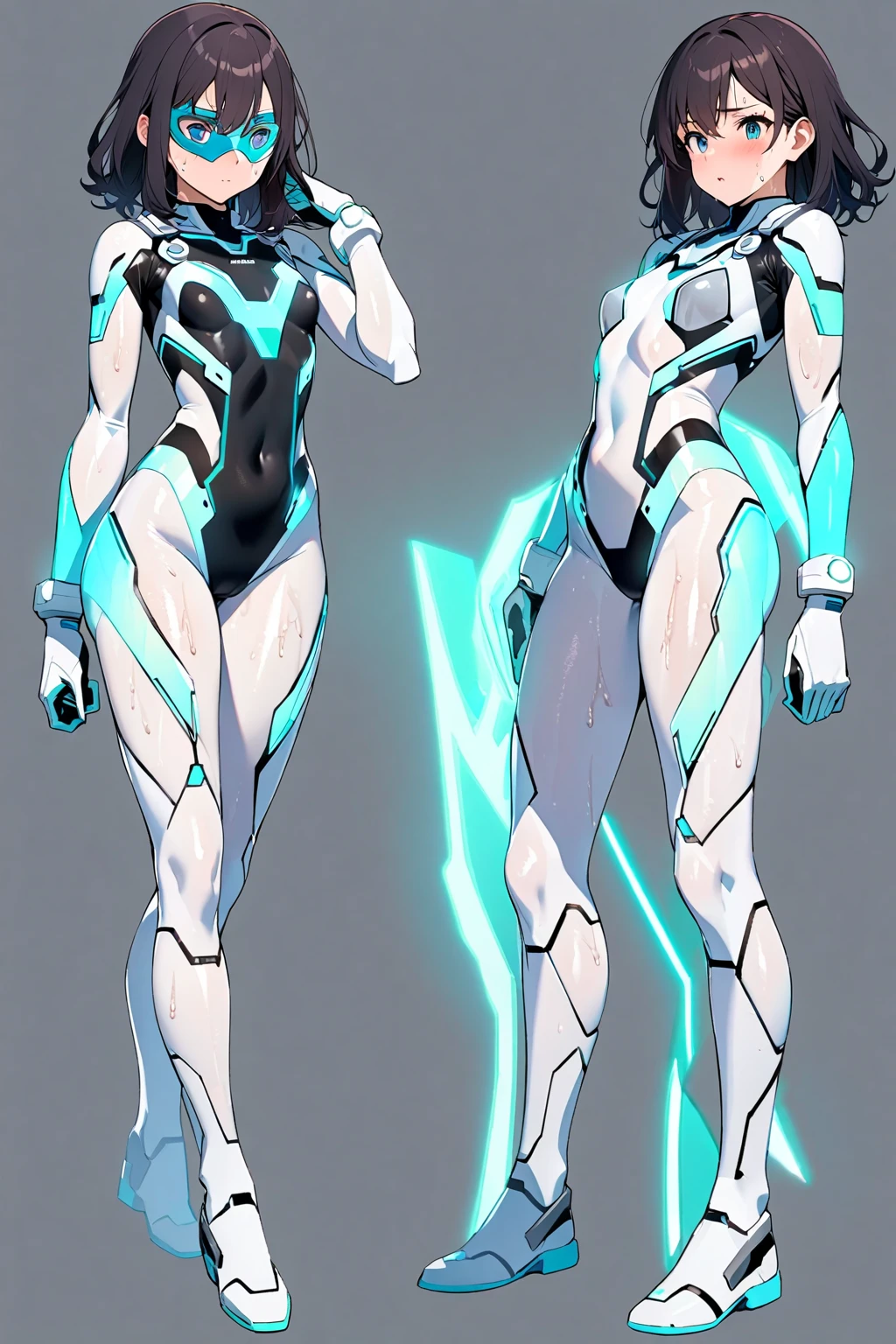 Transparent mechanical beauty，Cyberpunk Personality，Dreamy glow，bright neon lights，（globalillumination，Ray traching，nffsw，Unrealistic rendering，Rational design，high detal，tmasterpiece，best qualtiy，hyper HD，cinmatic lighting），mecha musume