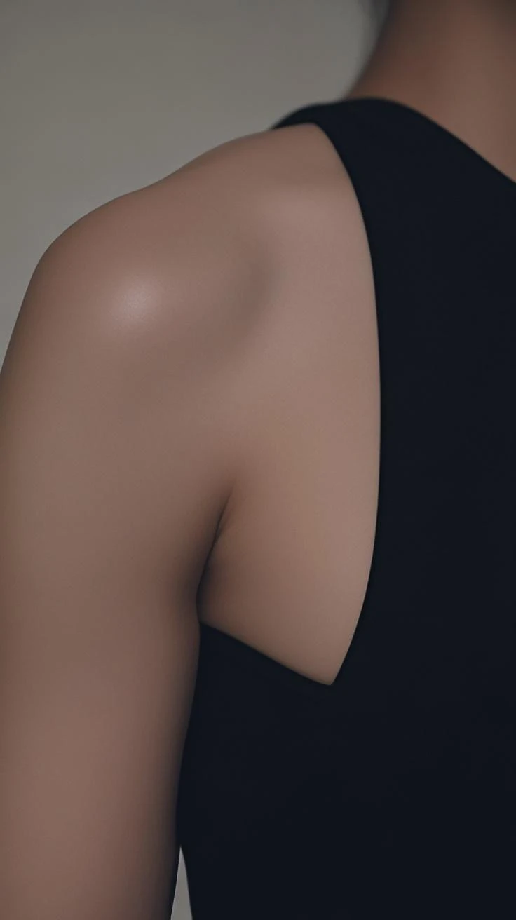 naked girl beauty standing in full height with her hands spread out to the sides on a white background