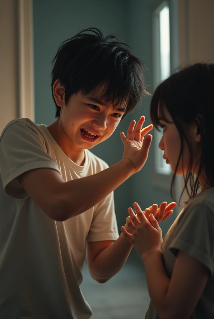 Photo of a child hitting another child