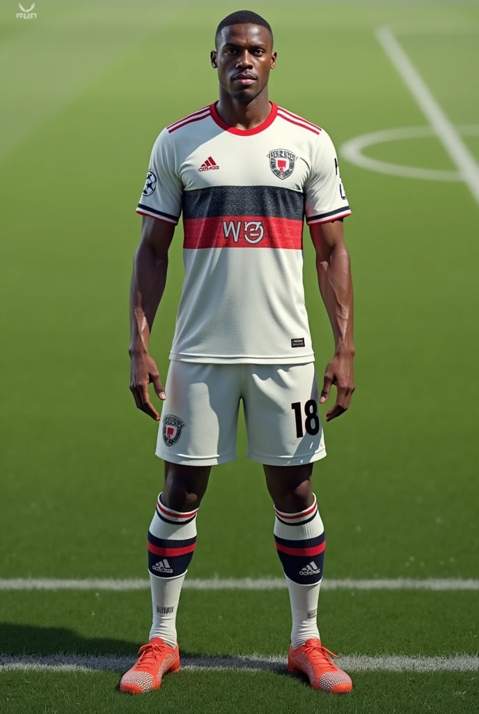 Full soccer field uniform
White with minimalist red details