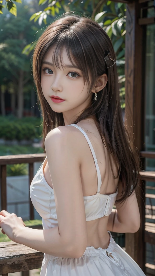 (Masterpiece:1.2), (Best Quality:1.2), perfect  eyes, perfect faces, perfect light, 1Girl, Mature female in the field, medium blonde hair, Curly hair, detailed outfit, detailed outdoor background, makeups, eyeshadows, thick eyelashes, Fantasy, Looking at the viewer, springtime,tie your hair back,