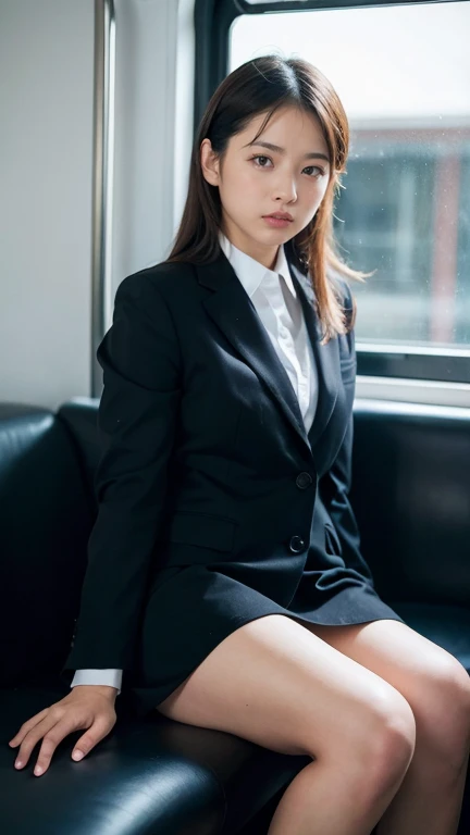 (In 8K,highest quality,masterpiece),(Realistic,RAW Photos,Super Fine Clear),Realistic Light,Detailed skin,Beautiful Japanese Woman,((30-year-old woman,))、Businesswoman'Clothing,suit,Office Fashion,(Long skirt)、Panty shot,White sexy panties are a bit,Kneel and spread your legs,thin脚、Fine grain,Detailed fingers、thin、Sexual,Ecstasy表情,In a stylish bedroom、a place where there are no people,Ecstasy,Asian Eyes Era
