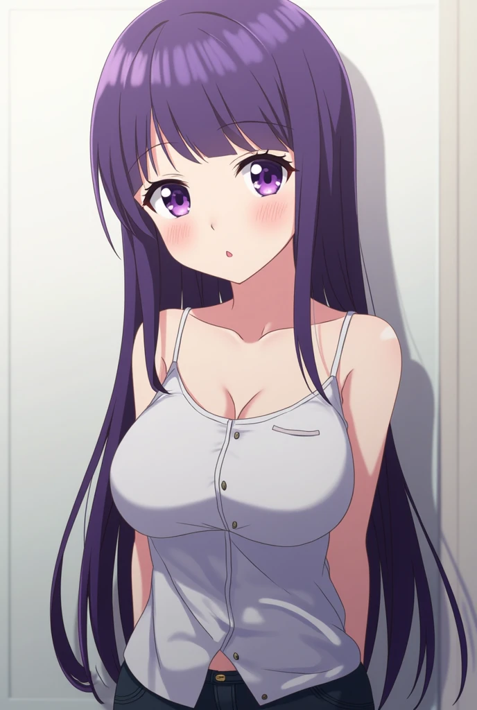 (((masterpiece))),fuyumi itadori, Anime girl characters, 1girl, solo, looking at viewer, medium hair, cleavage, closed mouth, collarbone,Naked, tall girl, horny, big ass, beautiful face,Charming, anime visual of a cute girl, screenshot from the anime film, & her expression is solemn, ahegao face, in the anime film, in an anime, anime visual of a young woman, she has a cute expressive face, still from anime, perfect breasts, she is tall, All bodies visible, ahegao face, the face is ahegao, she is horny, A perverted face, she so perverted, she smile so perverted, hd picture, 4k quality, details of the face is so good, bigger breasts,