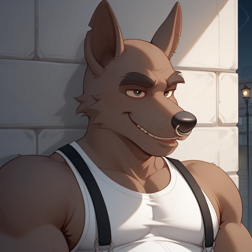 Haida from aggratzuko haida muscular and big chest and big penis under his clothes and gay