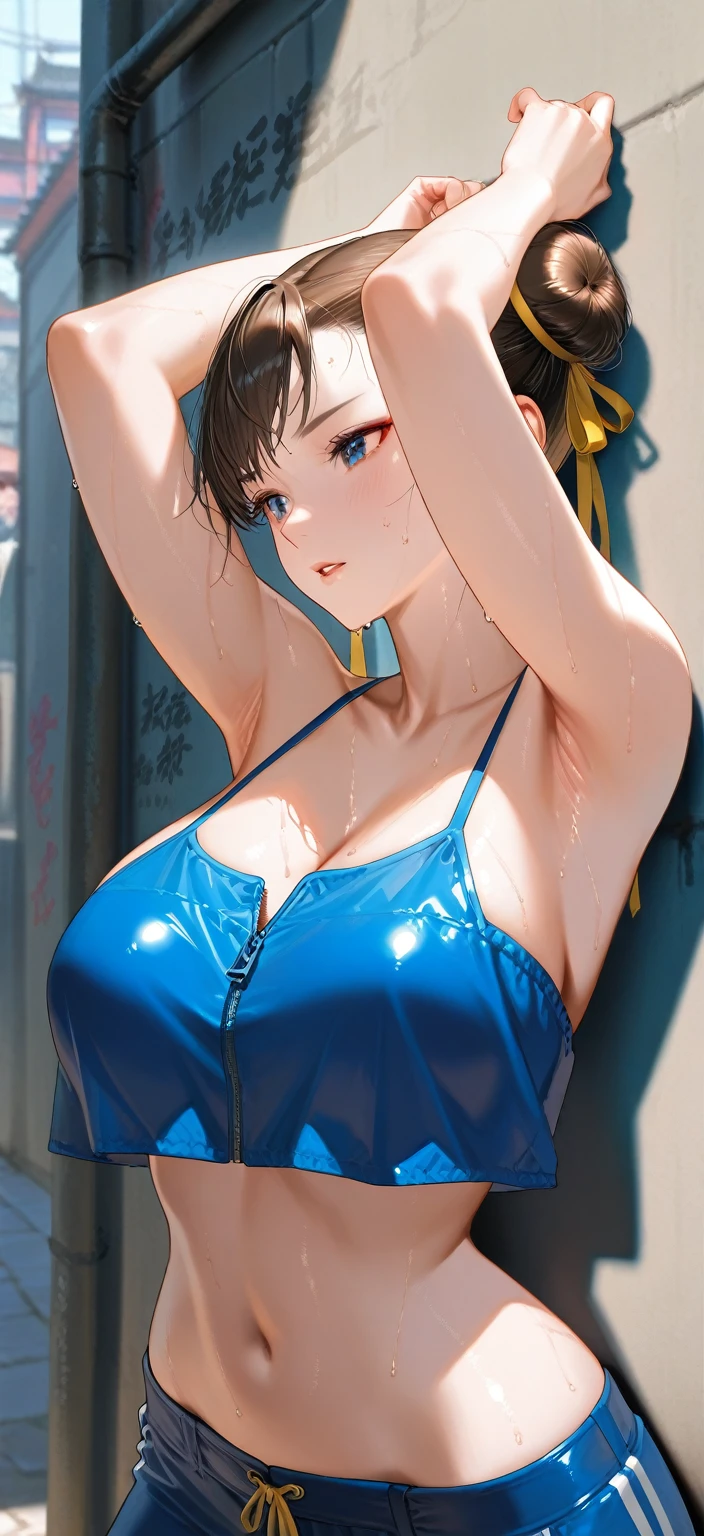 (best qualtiy,4K,tmasterpiece:1.3),Colossal tits, Cheerful woman,hyper realisitc,1Man Woman, sitting on, spread leg wide, poolparty, sexy dress and swimsuit, lift up dress to show panty, exposed breast,Detailed eyes, hanging breasted,Super Detailed Face,Detailed lips