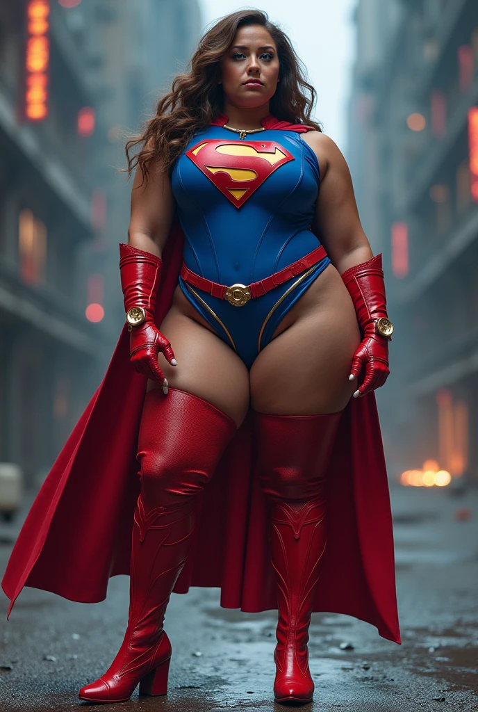 Arte Oficial, Unity 8k papel de parede, ultra detalhado, Beautiful and Aesthetic, Beautiful, master part, best quality, (Zemaranhar, mandala, emaranhado, emaranhar), (black woman), (Supergirl:1.5), (MILF:1.5), ponytail hairstyles, olhos castanhos, pequeno, capa vermelha, saia vermelha, Botas vermelhas, tampo azul, (big tits:1.4), (lying on office desk provoking), gota de suor, Desviando o olhar, Cyberpunk, adicionar_detalhe, Supergirl, tempestade, epic scene, Detalhes complexos, hiper sexualizada, Hiper provocativo, , Sorriso, hiper lolita, Clivagem profunda, Cameltoe completo, Hyper resolution, sardas cheias, thick, juicy lips, Olhos grandes, roupas mal reveladoras, expor pelos pubianos, (Black woman:1.5), (Ebony woman:1.5), (MILF), (MILF:1.5), (CURVY:1.5), (Swimsuit with Supergirl cosplay garter)