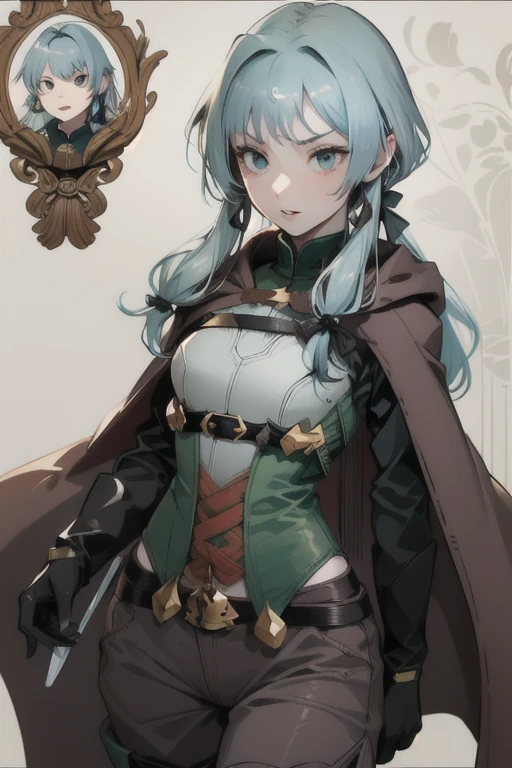 masterpiece,Highest quality,Super quality,Medieval fantasy works,Eye patch,A strong and cool woman,Actually a good guy,Talk with your peers