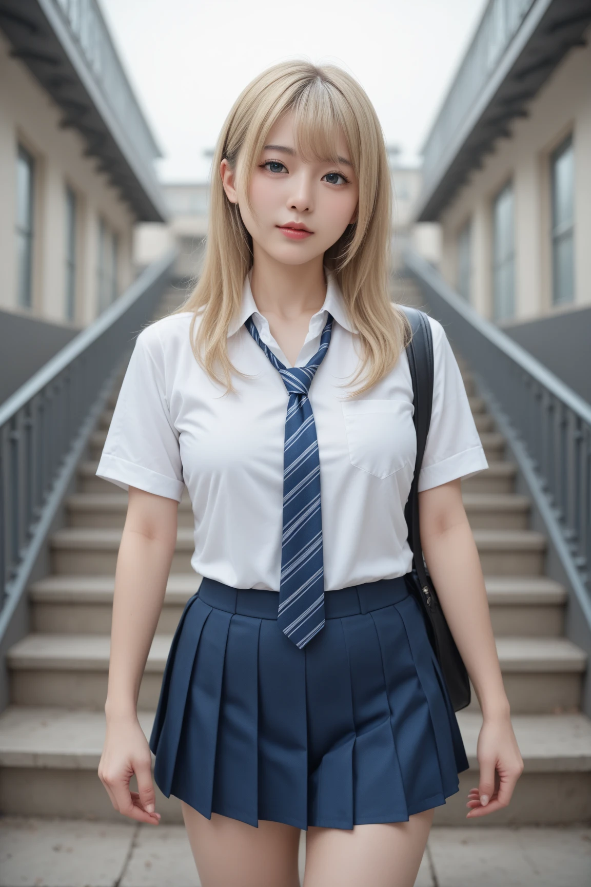 in 8K,top-quality,Real Image,intricate detailes,超A high resolution,Depth Field,masuter piece,natural soft light,profetional lighting,(mini pleated skirt)
