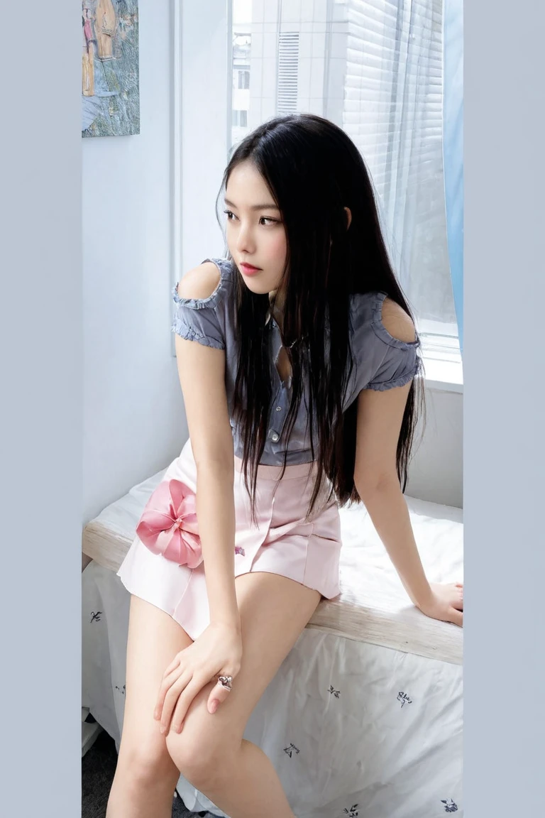 white short socks，best qualtiy，tmasterpiece，超高分辨率，（realisticlying：1.4），teens girl，Juvenile, looking at viewert