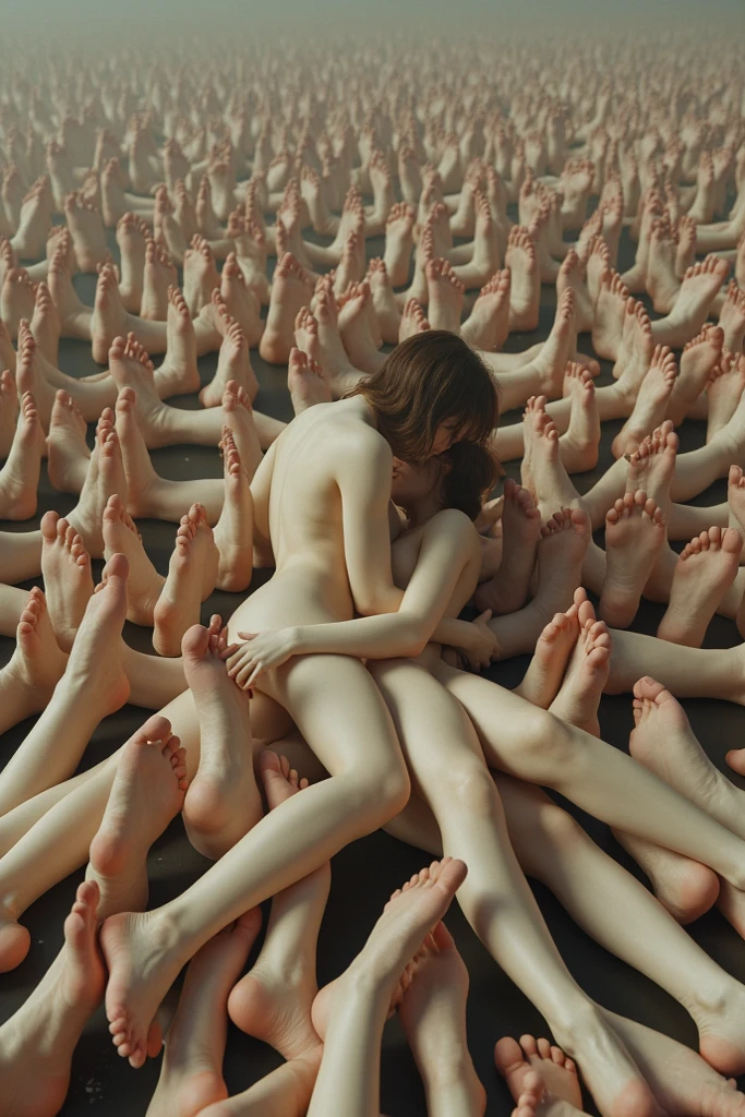 naked, Miley cyrus, young, hole body,stage, crowdsurfend , lets fans touch her,  ​lying on the hands of the fans, wide-legged, masterpiece, anatomically correct