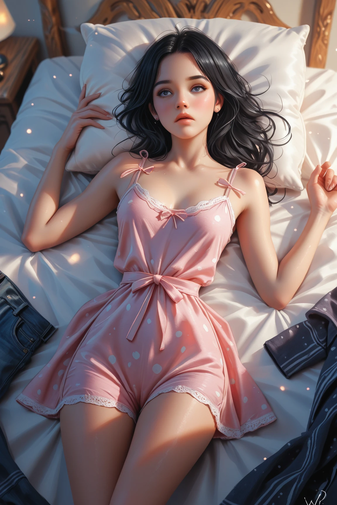 femboi, ((Masterpiece)), (Cute: 2.0), The face is extremely detailed, Enchanted expression, Strong gaze, Black Double French Braid, (Thin structure),Slightly round face, Tanned brown face, Healthy face, Big eyes, Thin thighs, (Small chest), confident pose, harsh, Almond-shaped eyes, rich palette,choker necklace,3D,open-toe high heels, goddess,open-toe high heels, goddess, Lean-yet-toned body/androgynous body aesthetic, spasm