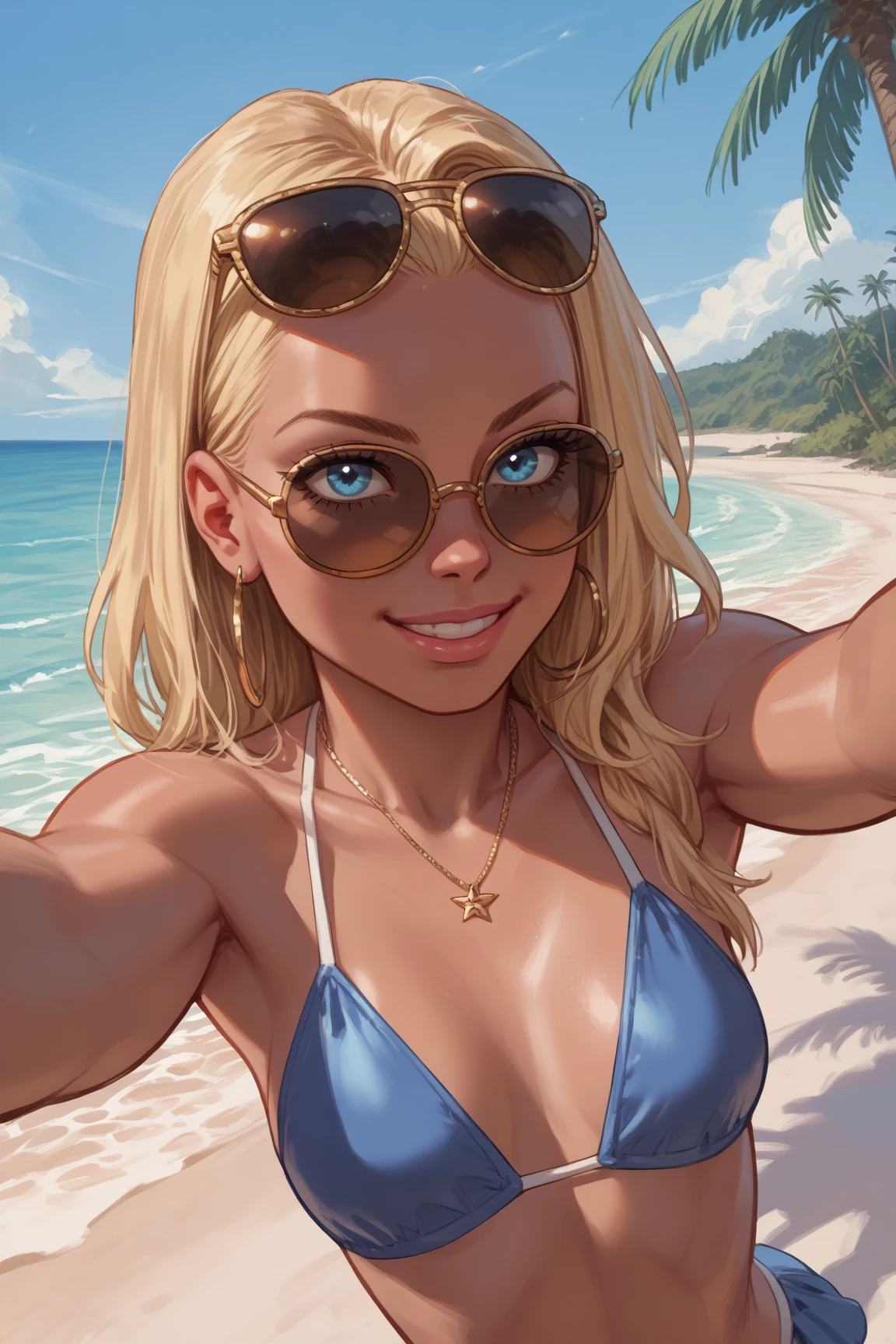 Woman in yellow bikini posing for photo, airbrush digital oil painting, pintura digital dos desenhos animados, # 1 pintura digital de todos os tempos, #1 pintura digital de todos os tempos, pintura digtial, Pintura Digital 4K, em estilo de pintura digital, Realistic bikini, digital oil on canvas, digital oil painting, arte de pintura digital dos desenhos animados, oil digital painting