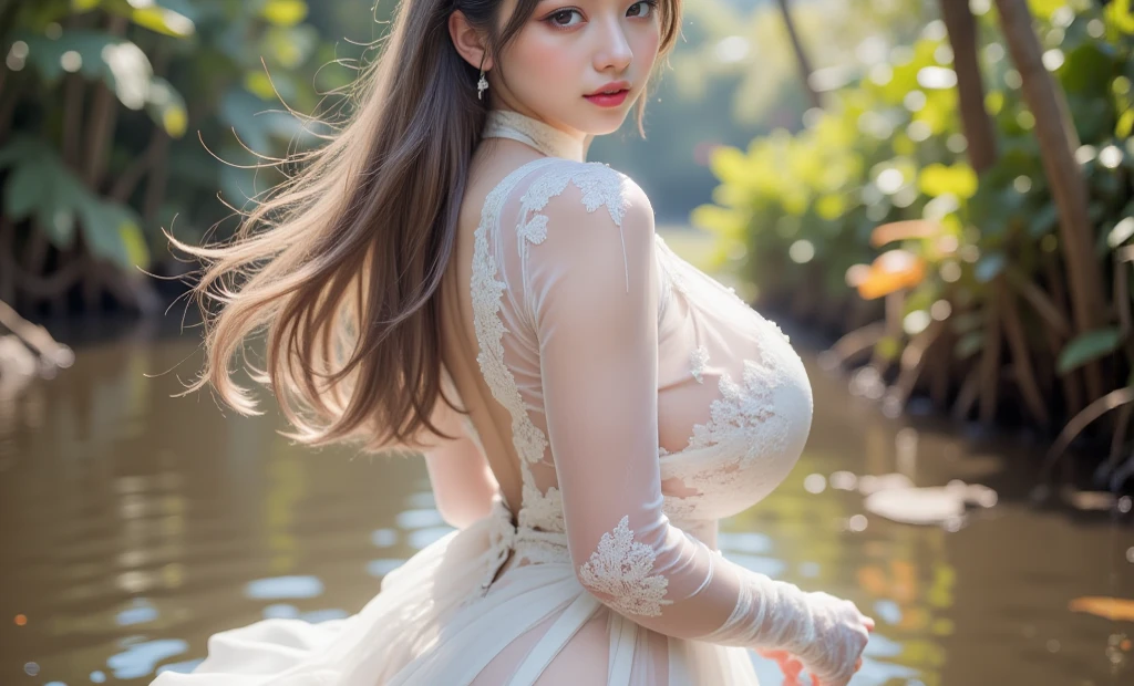 original, (masterpiece), (figure), (very detailed and beautiful), (perfect details), (Unity CG 8K Wallpaper:1.05), (beautiful and clear background:1.25), (Depth of the bounds written:0.7),1 girl,fan shy , (standing by the river:1.15).(hair blowing in the wind:1.1),Butterflies are flying around, (Moonlight:0.6), wood, (summer), (night:1.2), (close:0.35), (gloves:0.8), alone ,