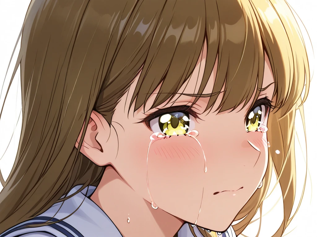 (1girl, tachibana himeko, K-On!), beautiful detailed eyes, black eyes, (tareme), (opened mouth), nsfw, curvy, Slender, (close-up mouth), Highest quality, Super detailed, masterpiece, Ultra-high resolution, 8k, Embarrassing, blush, Lovely, (With tears in her eyes and her mouth open), Sticky saliva