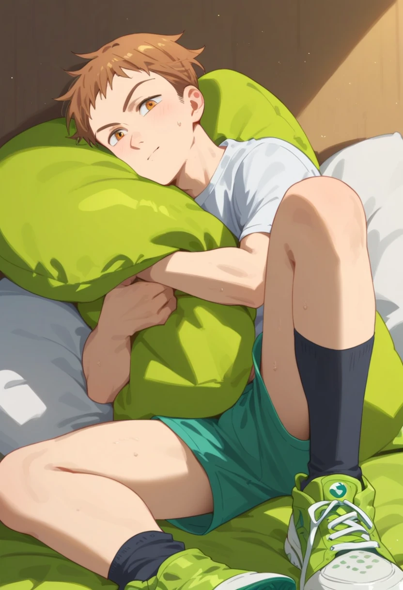 Young Teenagers Anime boy  horny dick cumshot in underwear 