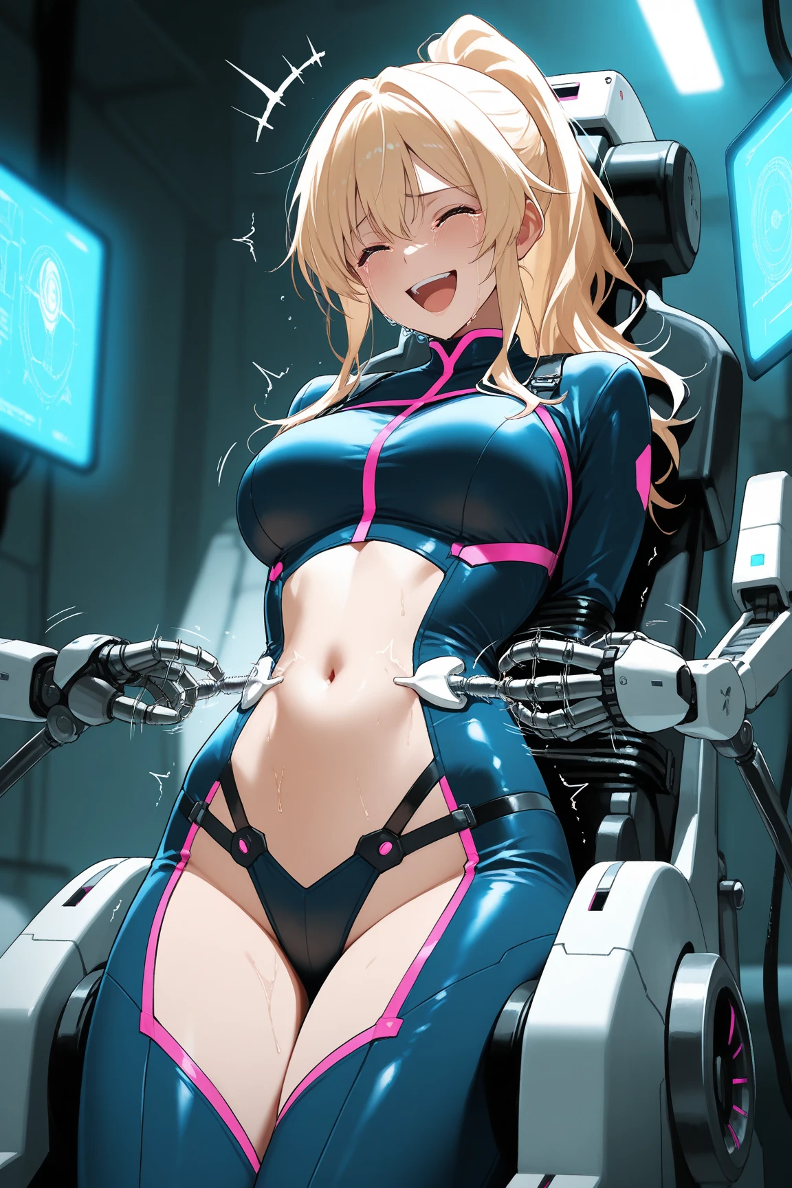 female android with macromastia 