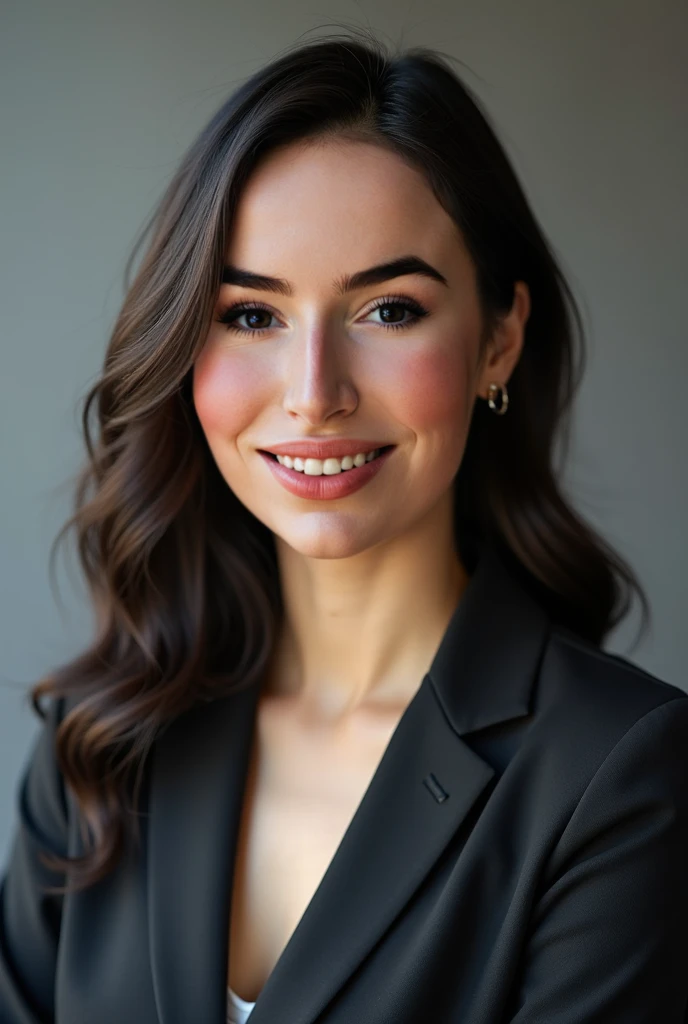 Generate image of Turkish girl of 23 years wearing trendy silver white colour small crown with black colour outfit which enhances her beauty Here's a detailed description of her facial features, hair, and body shape:
Face:
- Heart-shaped face with high cheekbones and a pointed chin
- Smooth, fair skin with a subtle golden glow
- Full lips that curve into a bright, radiant smile
- Almond-shaped eyes that are deep brown in color, fringed with thick lashes
- Thick, well-defined eyebrows that add to her expressive gaze
Hair:
- Dark brown hair that falls in loose waves down her back
- Hair texture is thick and luscious, with a subtle sheen
- Often styled in a center parting, with a few strands framing her face
Body Shape:
- Slender yet curvy figure, with a build
- Height is around 5'7"
- Proportional measurements, with a small waist and curves in all the right places
- Toned legs and arms.