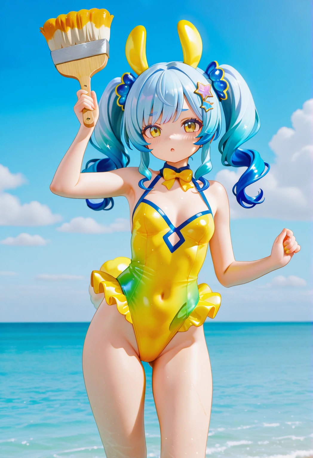 A sexy 13-yr Australian girl is wearing transparent    frog head hoodie sexy full body details figure, wearing transparent two piece scally detailed on skin, wearing scally fish like skin texture body, lifting up plump pussy , wavy pink short braided hairstyles from the flow water, ((having fish tail at instead of toes))((goblin ears))(scally frog hand))((showing feets near camera)) (accurate details of hands & fingers)) hard big errect nipples, open legs splitting position,exposed pussy line, exposed panties, exposed pussyline, smiling with teeth exposed. Sparkling green eyes, charms, face details & fucos skin texture colored pinl, swimming under the ocean showing corals, urchins, fish, turtle, whale, bubbles of air for accurate background masterpiece ((with full pink frog skin textured all over her body)) (( has gills)) swimming with ocean current waves under the sea