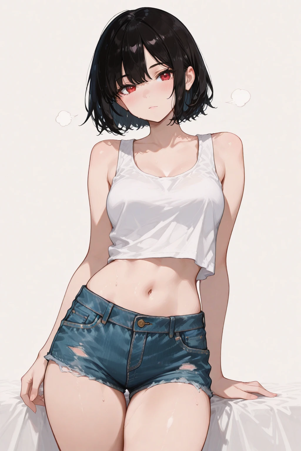 1girl, best quality, beautiful, short hair, 8K, act naughty pose, cloth and pants, dynamic angle, happy, earrings, perfect body, concept
