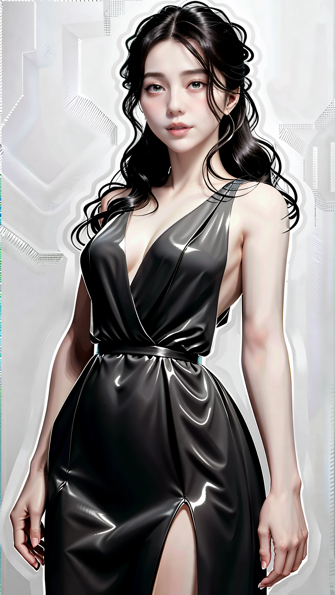 1girl,beautiful vintage color, Instagram (photorealistic, high resolution:1.4), ((Puffy Eyes)), stares at viewers, , full body (8k, raw photo, top quality, masterpiece:1.2), (realistic, photo-realistic:1.37),(clear focus:1.2), professional writing, photon mapping, radio city, Physically Based Rendering, (My skin is white:1.2),(small breasts:1.2), stares at viewers, (middle hair:1.5), Portrait, PURPLE EYES, ( Silver Hair:1.1),Bang, (simple background:1.4), solo, upper body, realistic,(masterpiece:1.4),(top quality:1.4),(shiny skin),fashion women's,makeup,Smile(skinny,closed mouth,Shy :1.3) ,(standing,black stewardess uniform,Necromancer:1.1), medium bust,sexy pose ,