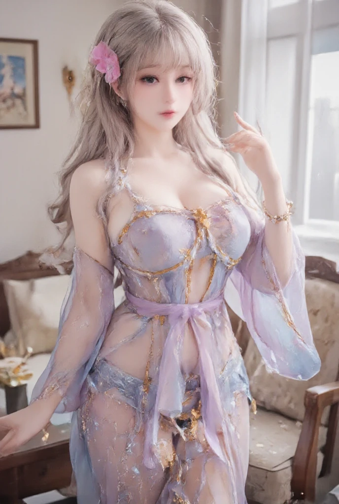 (Front Focus),Surrealist portraits of women by David Hockney and Alphonse Mucha,((ultra gigantic tits))、((Upper body naked))、( Exposed)、Witch's Bed、Lying on your back in bed、、(((A smile)))、((Engaging pose))、Fantasyart,the witch、(((White Shorthair)))、White hair、white hair、((Sexy embroidered pink and gold witch lingerie outfit))、((High quality pink and gold and witch lingerie outfit with sexy embroidery))、((Sexy Witch、High quality pink and gold witch lingerie outfit with less fabric embroidery))、Sexy embroidery beautifully embroidered on pink and gold witch lingerie outfit,Decorated with fine witch lingerie outfits and fine jewelry with fine embroidery,photographrealistic,动态照明,art stations,poster for,Volumetriclighting,extra detailed face,4 k'',((Colossal tits))、With diamonds,Sexy thighs,exposing the abdomen ,Chest 1 Girl, In the Dark, deepshadow, low tune, Cowboy Shot,(official clothing:1.4), The eyes are confused and seductive,legs separated