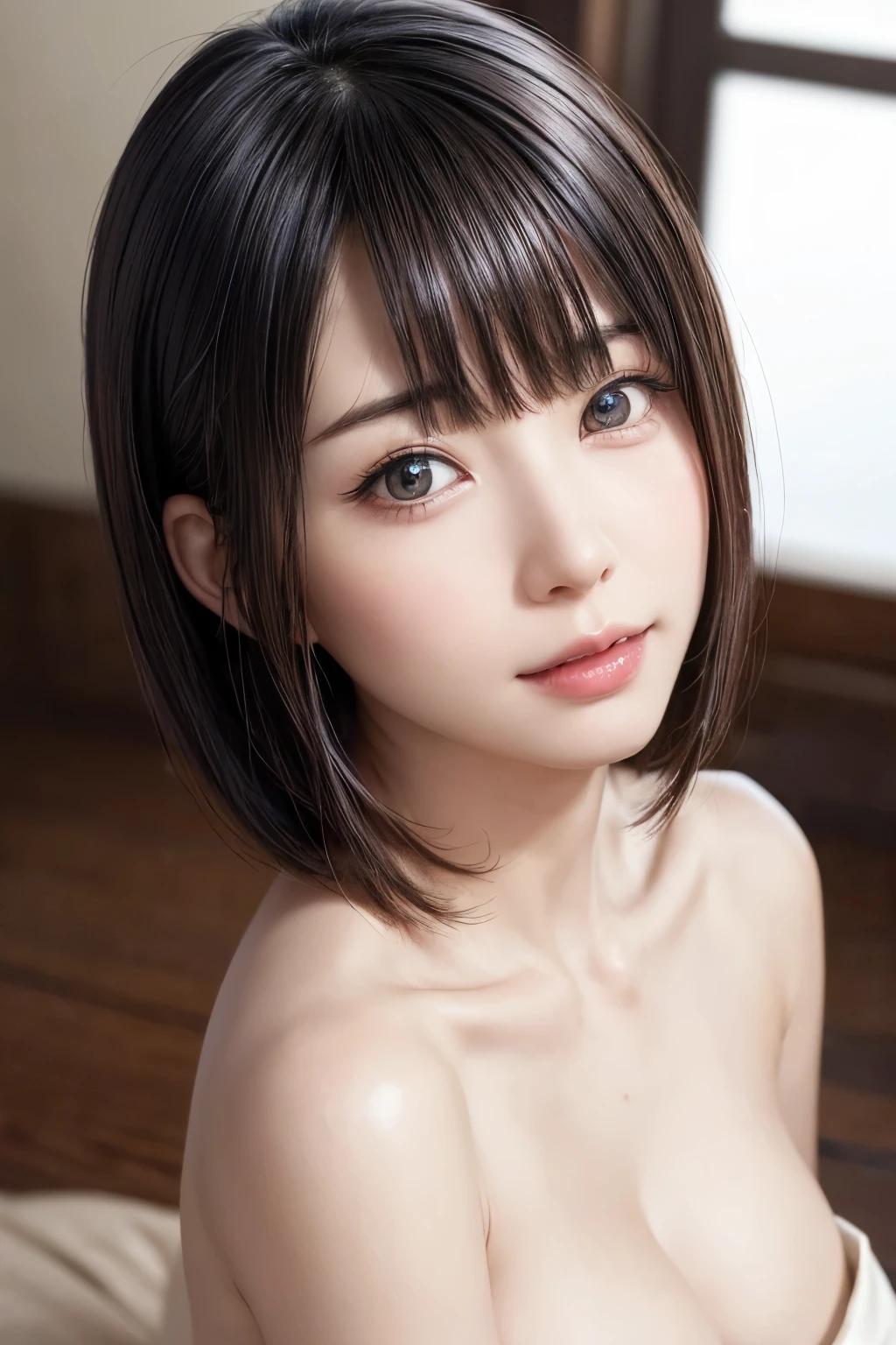 masterpiece、女の子1人、Get on your knees、kneeling to、Cowgirl Pose、look up to、((modeled、Glossy white bikini、Very thin shiny bra、Very thin shiny bra))、((Glossy panties、Bikini is very tight and very shiny、Bikini Soft))、wide shiny hips、Curvaceous、((Beautiful))、lighting on the face、Bright backlight、F-cup shiny breasts、very large shiny breasts、Narrow slim shiny waist、Wasp waist、(((超A high resolution、top-quality、独奏、1 girl)))、(a picture:1.4)、The 8k quality、(Realism:1.3)、(AV actress:1)、looking directly at the viewer、the neck is long、the neck is long、Put your ears out、glowy skin、Beautiful glowing skin、Close your mouth and smile a little、A little embarrassing、A little cheeky and shy、White-colored skin、Very tall、clean long legs、Light in the eyes、Highlights in the eyes、lipgloss、(((Immaculate white background with nothing really、short hair with beautiful shiny hair with bangs,,,,,,、No shadows on the face、30-years old)))、