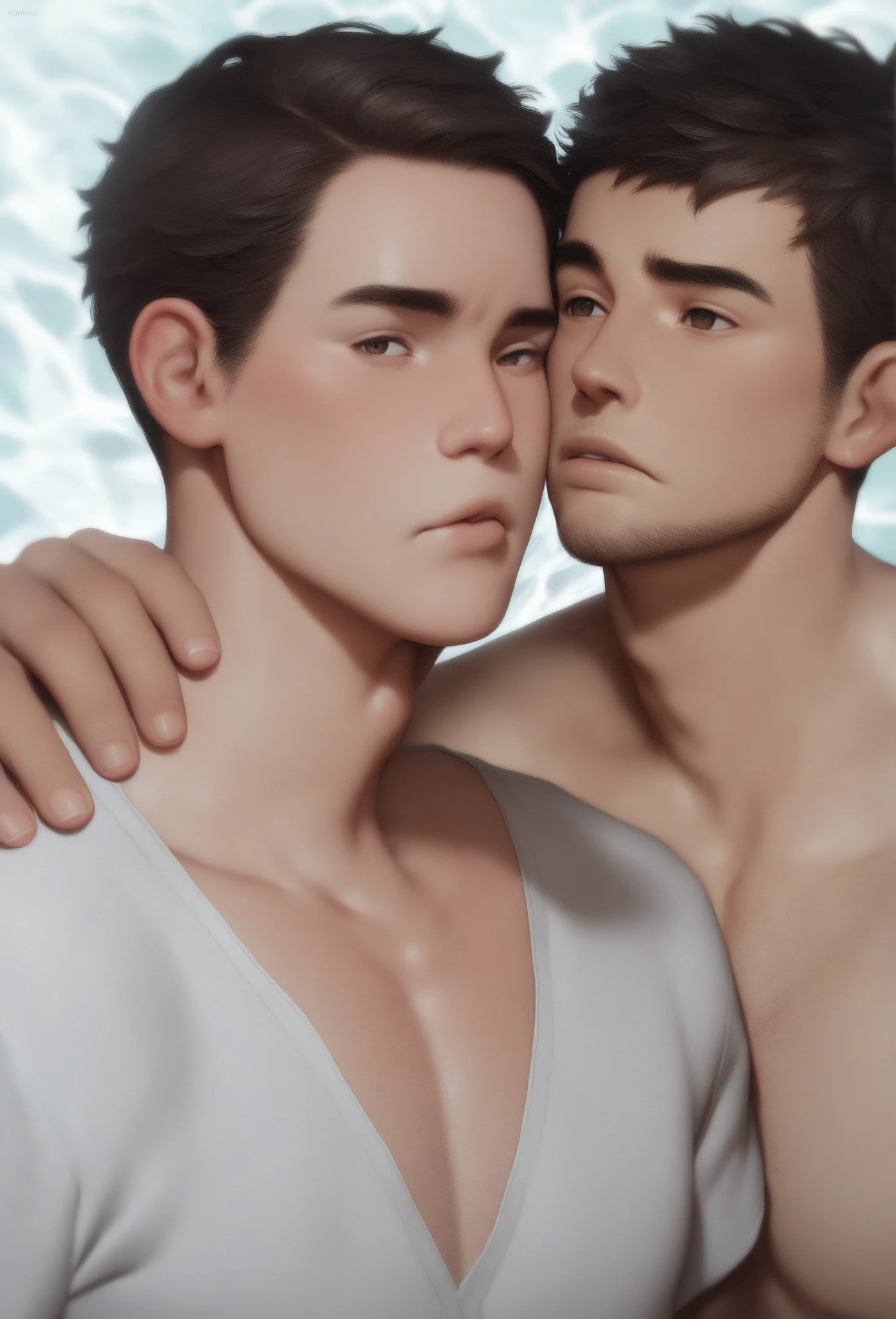 (handsome Man),(crew cut short hair:1.8), (man and woman hugging and kissing: 1.5), (man and woman: 1.5), smile, (A man wears a navy blue short-sleeved round neck t-shirt.: 1.3), Navy cargo pants, Korean guy , korean men, (High gloss details), chest muscles, large arm muscles, blood vessel, Big muscles, Broad shoulders, looking at the audience, Balancing the eyes, smile, Close your eyes, open your mouth., (Close your eyes, open your mouth. : 1.3) , ,(genital very long big : 1.8), (Big testicles), (Erection of the penis: 1.1), (How: 1.8) ,(naked woman: 1.9), Make love, fucking, sex, lust, (, In front of the bread shop: 1.3) ,