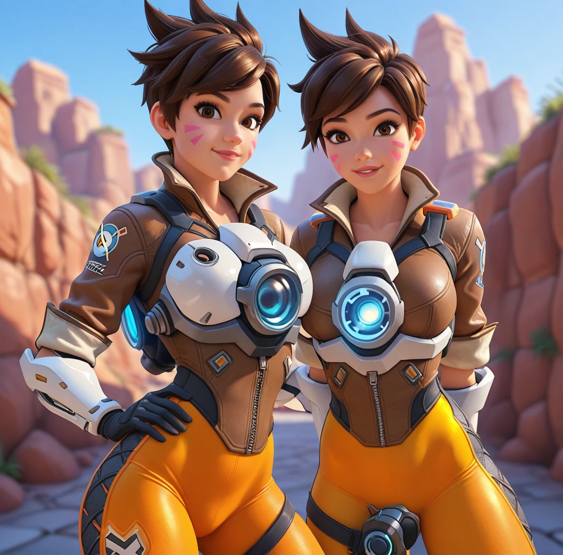 masterpiece,best quality, 8k,1girl,((furry)) , rivetlombax, blue eyes, animal ears, earrings, goggles on head, bangs, mechanical arms, scarf, bodysuit, belt, 1tail, (tail is attached to the ass) , forest, smile, not human, ass big,(looking flirtie) ,smile,forest,cartoon style, cute, (breast:1.7), full body picture, thick thighs, camel toe, night city, night time sky full of stars, arms crossed, Ratchet and Clank,