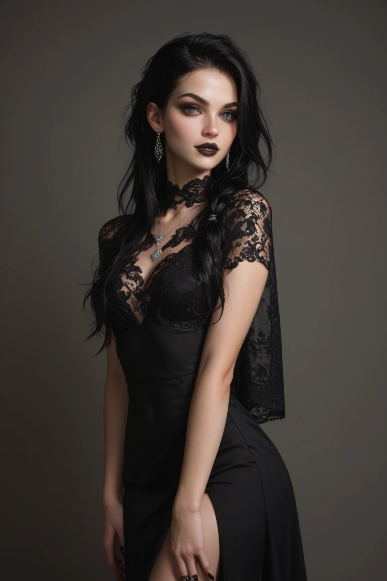 woman, siting, full body, sexy pose, perfect body, gothic makeup, natural skin texture, 4k textures, soft cinematic light, elegant, highly detailed, sharp focus, ((((cinematic look)))), soothing tones, insane details, intricate details, hyperdetailed, low contrast, soft cinematic light, dim colors, exposure blend, hdr, faded, slate atmosphere
