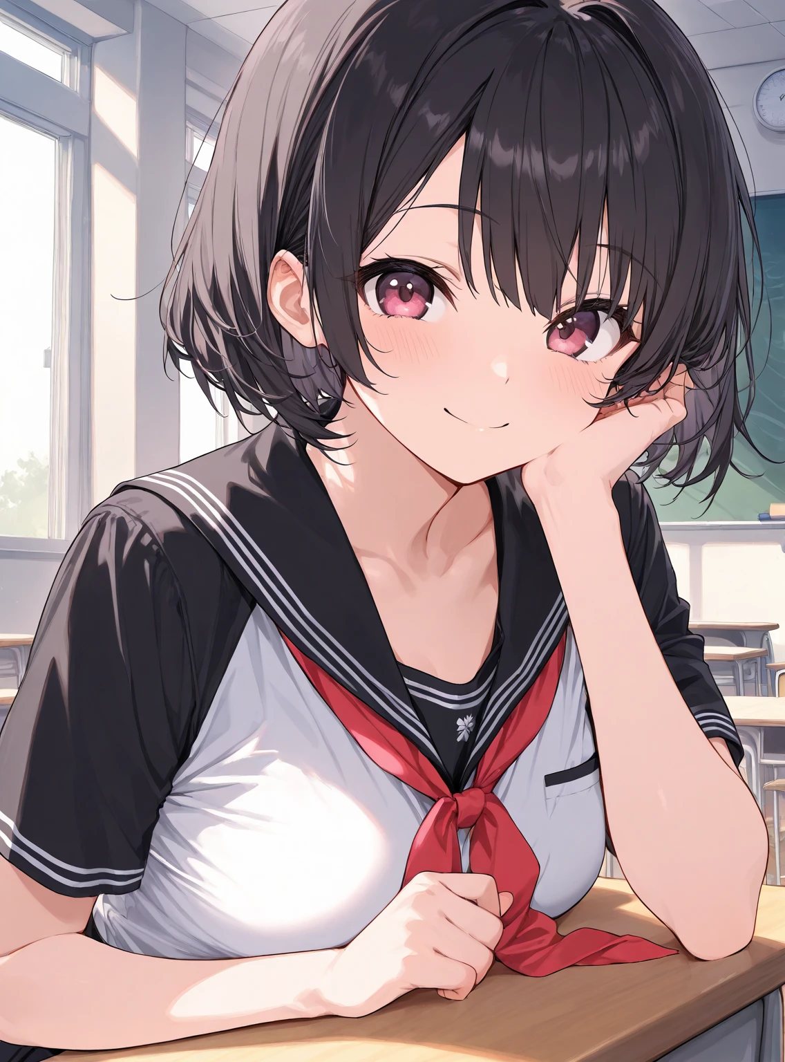 Highest quality,Ultra-wide angle composition、Elementary school girl　Sweaty face　cute　short hair　boyish　My hair is wet with sweat　Pink sigh　I took off my pants　Character Panties Cunnilingus　condom　woman on top　Becoming a man&#39;s belly