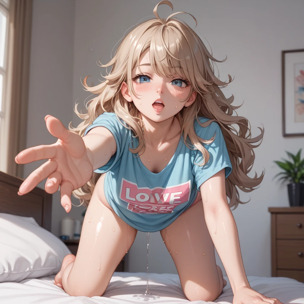 Shot from above the bed,masterpiece, highest quality,Face-to-face audience, Upper body,Middle-aged women,Greek Goddess Attitude, Melon seed face, ((Long, narrow eyes)), Mole under the eye,Brown eyeball, Thin lips, Anorexia,blonde, Very long hair, A 40-year-old mature woman writhing in bed, self-portrait, Simple Background,Writhing in bed,Thin legs,Close your eyes and cry,sleep,Spread your legs,Naked and screaming,To urinate,Peeing,Get a sense of pleasure,Intense sexでオーガズムに達する,Getting wet with foam,Soaking wet,Intense sex,cause convulsions,Manguri Gaeshi,Vibrator,Missionary sex,