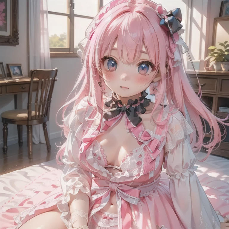 Woman in a bunny suit takes a photo, bunny girl, with big bunny ears, ultrarealistic sweet bunny girl, with long floppy bunny ears, seductive anime girl, with bunny ears, loli in dress, from girls on the front lines, top rated on PIXIV, Obai , bunny ears, covering breasts and SFW, cute anime cat girl, shikameme